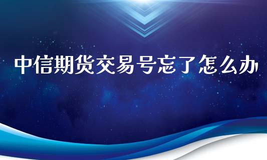 中信期货交易号忘了怎么办_https://wap.ycdhulan.com_财经新闻_第1张