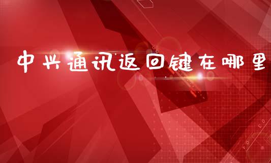 中兴通讯返回键在哪里_https://wap.ycdhulan.com_金融咨询_第1张