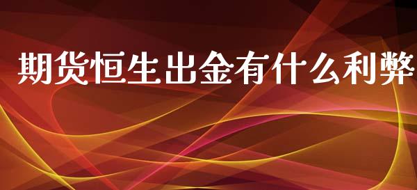 期货恒生出金有什么利弊_https://wap.ycdhulan.com_投资基金_第1张