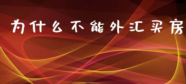 为什么不能外汇买房_https://wap.ycdhulan.com_国际财经_第1张