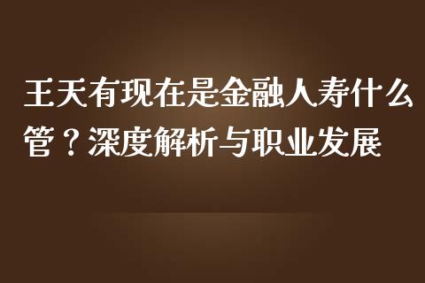 王天有现在是金融人寿什么管？深度解析与职业发展_https://wap.ycdhulan.com_国际财经_第1张