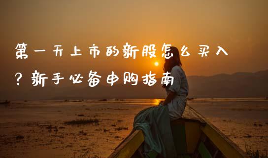 第一天上市的新股怎么买入？新手必备申购指南_https://wap.ycdhulan.com_金融咨询_第1张