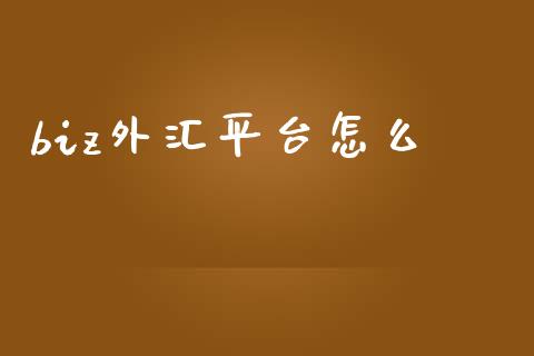 biz外汇平台怎么_https://wap.ycdhulan.com_财务投资_第1张