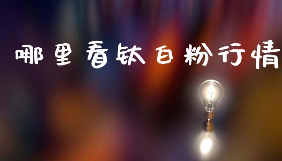 哪里看钛白粉行情_https://wap.ycdhulan.com_金融咨询_第1张