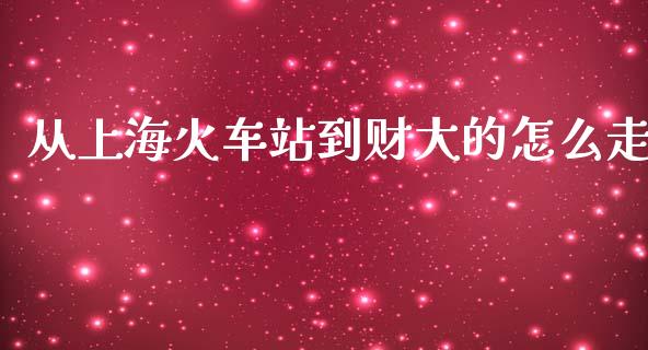 从上海火车站到财大的怎么走_https://wap.ycdhulan.com_国际财经_第1张