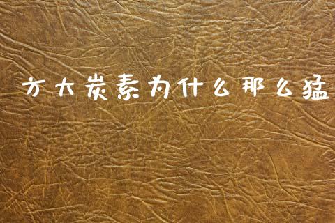 方大炭素为什么那么猛_https://wap.ycdhulan.com_投资基金_第1张