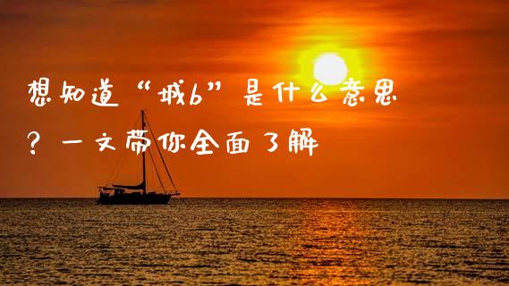 想知道“城b”是什么意思？一文带你全面了解_https://wap.ycdhulan.com_财务投资_第1张
