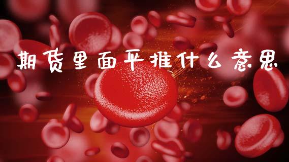 期货里面平推什么意思_https://wap.ycdhulan.com_财务投资_第1张