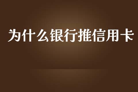 为什么银行推信用卡_https://wap.ycdhulan.com_金融咨询_第1张