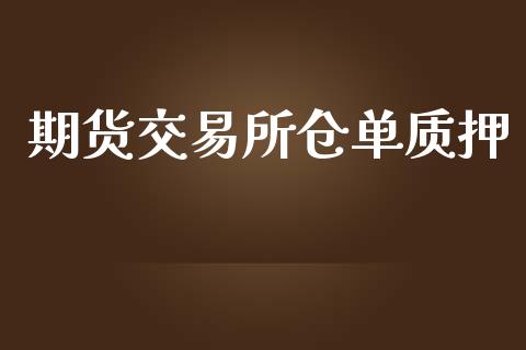 期货交易所仓单质押_https://wap.ycdhulan.com_金融咨询_第1张