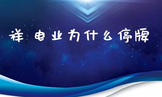 祥 电业为什么停牌_https://wap.ycdhulan.com_国际财经_第1张