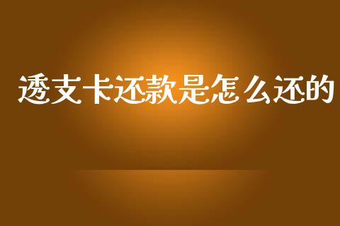 透支卡还款是怎么还的_https://wap.ycdhulan.com_投资基金_第1张