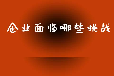 企业面临哪些挑战_https://wap.ycdhulan.com_货币市场_第1张
