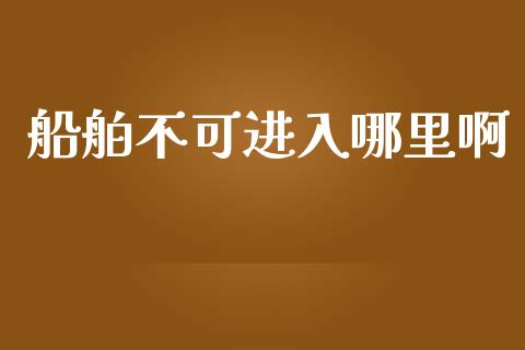 船舶不可进入哪里啊_https://wap.ycdhulan.com_国际财经_第1张