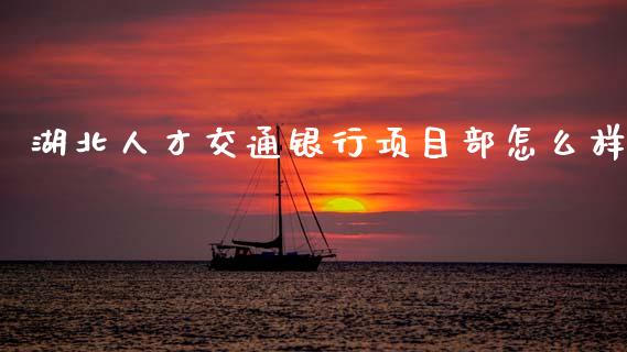 湖北人才交通银行项目部怎么样_https://wap.ycdhulan.com_财经新闻_第1张