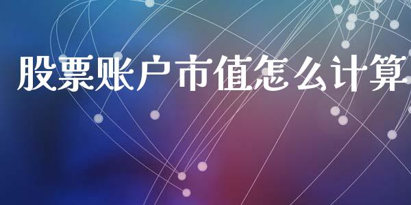 股票账户市值怎么计算_https://wap.ycdhulan.com_金融咨询_第1张