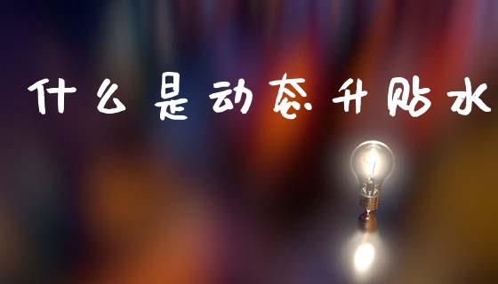 什么是动态升贴水_https://wap.ycdhulan.com_金融咨询_第1张