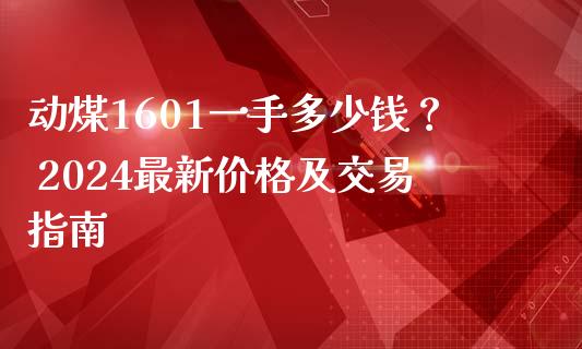 动煤1601一手多少钱？ 2024最新价格及交易指南_https://wap.ycdhulan.com_财经新闻_第1张