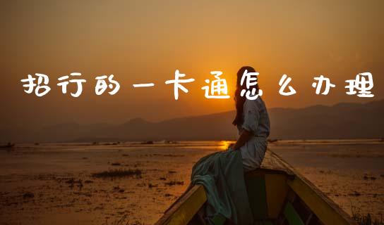 招行的一卡通怎么办理_https://wap.ycdhulan.com_货币市场_第1张