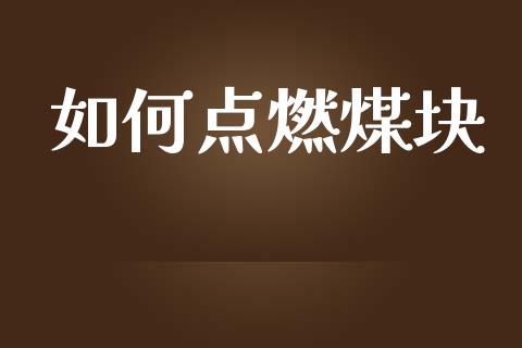 如何点燃煤块_https://wap.ycdhulan.com_财务投资_第1张
