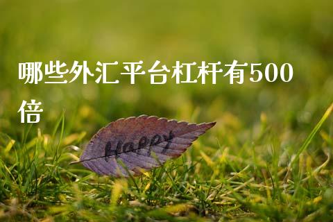 哪些外汇平台杠杆有500倍_https://wap.ycdhulan.com_财经新闻_第1张