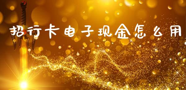 招行卡电子现金怎么用_https://wap.ycdhulan.com_货币市场_第1张
