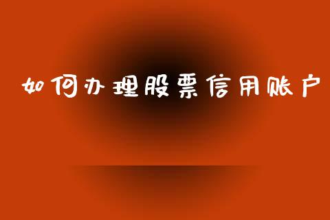 如何办理股票信用账户_https://wap.ycdhulan.com_国际财经_第1张