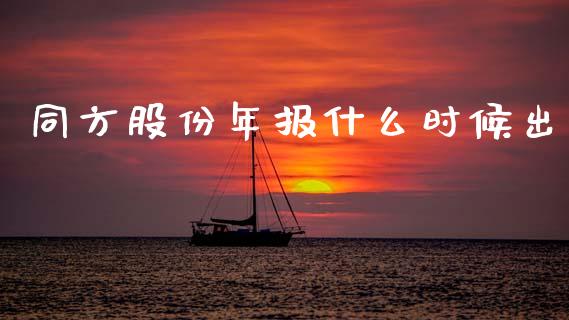 同方股份年报什么时候出_https://wap.ycdhulan.com_财务投资_第1张