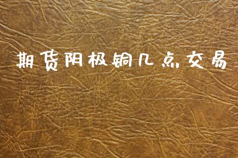 期货阴极铜几点交易_https://wap.ycdhulan.com_货币市场_第1张