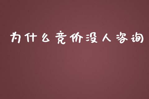 为什么竞价没人咨询_https://wap.ycdhulan.com_国际财经_第1张