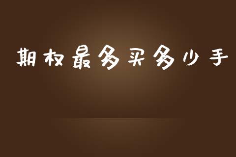 期权最多买多少手_https://wap.ycdhulan.com_财经新闻_第1张