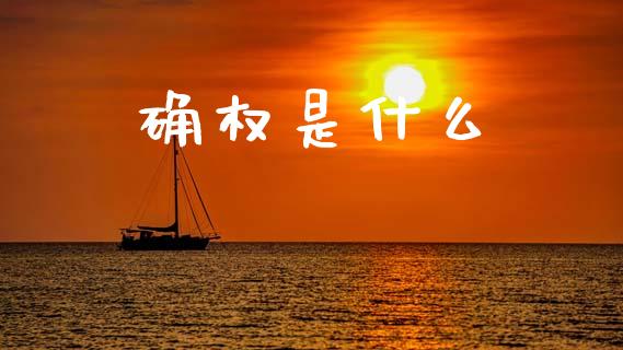 确权是什么_https://wap.ycdhulan.com_国际财经_第1张
