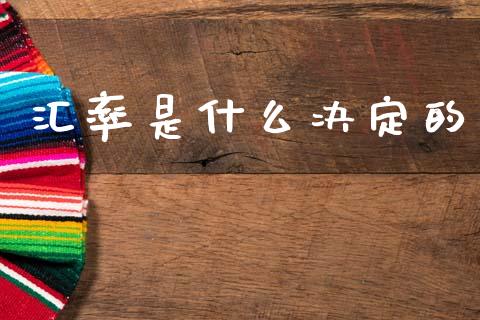 汇率是什么决定的_https://wap.ycdhulan.com_投资基金_第1张