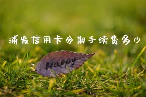 浦发信用卡分期手续费多少_https://wap.ycdhulan.com_投资基金_第1张