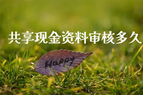 共享现金资料审核多久_https://wap.ycdhulan.com_国际财经_第1张