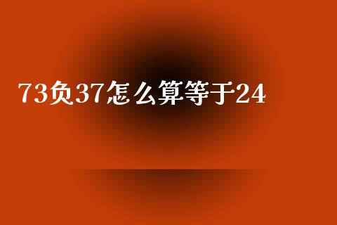73负37怎么算等于24_https://wap.ycdhulan.com_财务投资_第1张