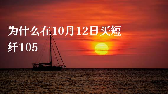 为什么在10月12日买短纤105_https://wap.ycdhulan.com_投资基金_第1张
