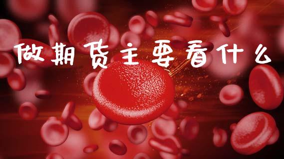 做期货主要看什么_https://wap.ycdhulan.com_投资基金_第1张