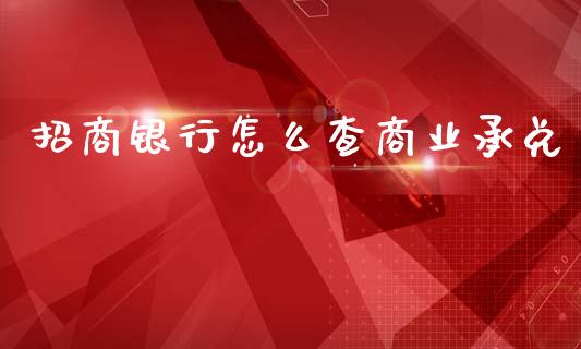 招商银行怎么查商业承兑_https://wap.ycdhulan.com_投资基金_第1张