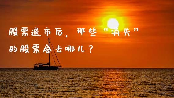 股票退市后，那些“消失”的股票会去哪儿？_https://wap.ycdhulan.com_财务投资_第1张
