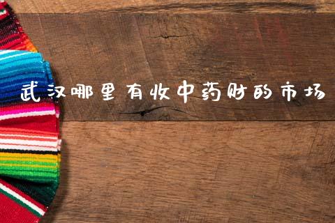 武汉哪里有收中药财的市场_https://wap.ycdhulan.com_投资基金_第1张