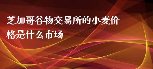 芝加哥谷物交易所的小麦价格是什么市场_https://wap.ycdhulan.com_投资基金_第1张