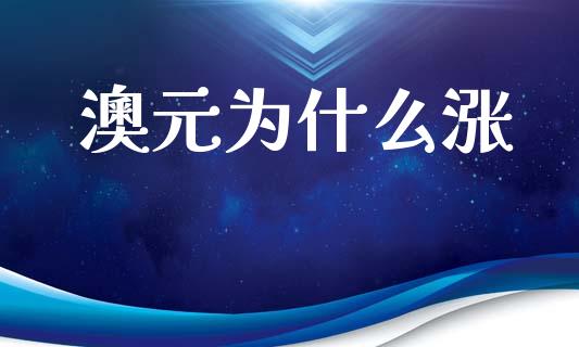 澳元为什么涨_https://wap.ycdhulan.com_金融咨询_第1张