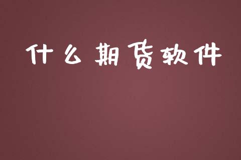 什么期货软件_https://wap.ycdhulan.com_财务投资_第1张