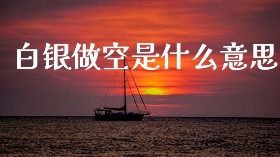 白银做空是什么意思_https://wap.ycdhulan.com_财务投资_第1张