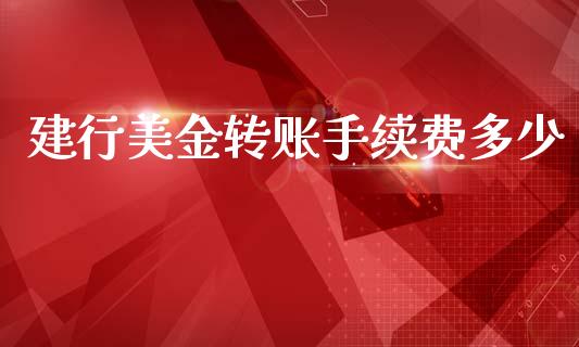 建行美金转账手续费多少_https://wap.ycdhulan.com_货币市场_第1张