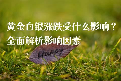 黄金白银涨跌受什么影响？全面解析影响因素_https://wap.ycdhulan.com_国际财经_第1张
