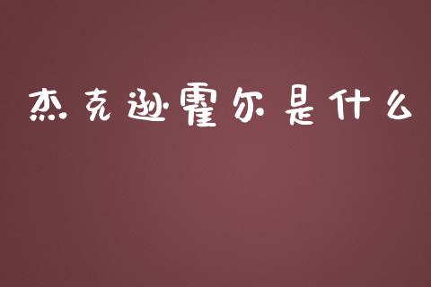 杰克逊霍尔是什么_https://wap.ycdhulan.com_金融咨询_第1张