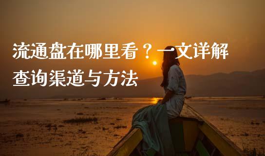 流通盘在哪里看？一文详解查询渠道与方法_https://wap.ycdhulan.com_金融咨询_第1张