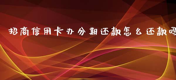 招商信用卡办分期还款怎么还款吗_https://wap.ycdhulan.com_财务投资_第1张